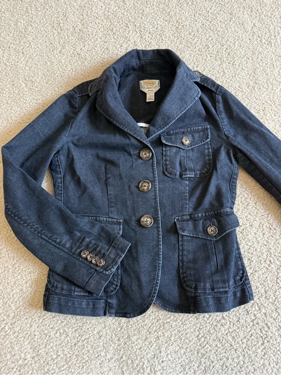 Talbots Jackets & Blazers - Talbots dark wash jean blazer jacket